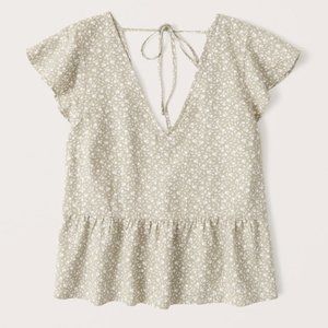 Abercrombie Flutter Sleeve Trapeze Top